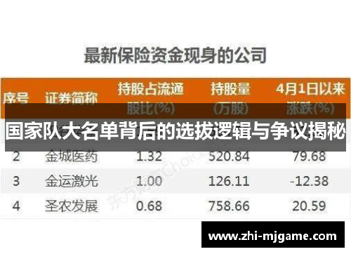 国家队大名单背后的选拔逻辑与争议揭秘